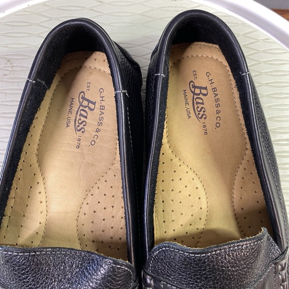 G. H. Bass & Co. Men's Leather Monte Black Pebbled Penny Loafer   Shoes Sz.11.5 - Picture 6 of 9